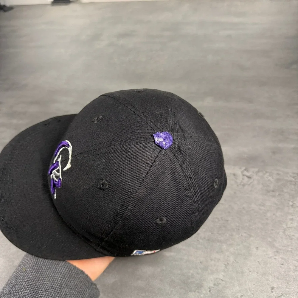 Colorado Rockies MLB Youth‎ Black Purple Embroidered Baseball Cap Hat TEAM MLB